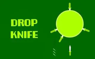 Knife Drop wooden target with knives and coins