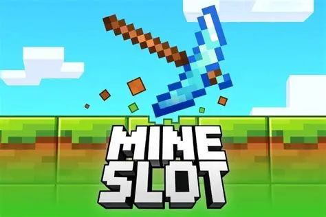 Mine Slot 2 slot interface with pixelated pickaxe and treasure chest